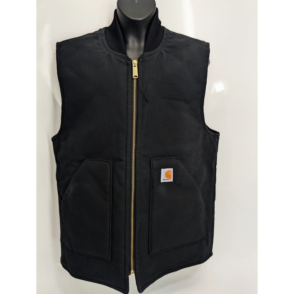 Carhartt Relaxed Fit Quilted Black Vest Model V0001-M - Men's size S (38" chest)